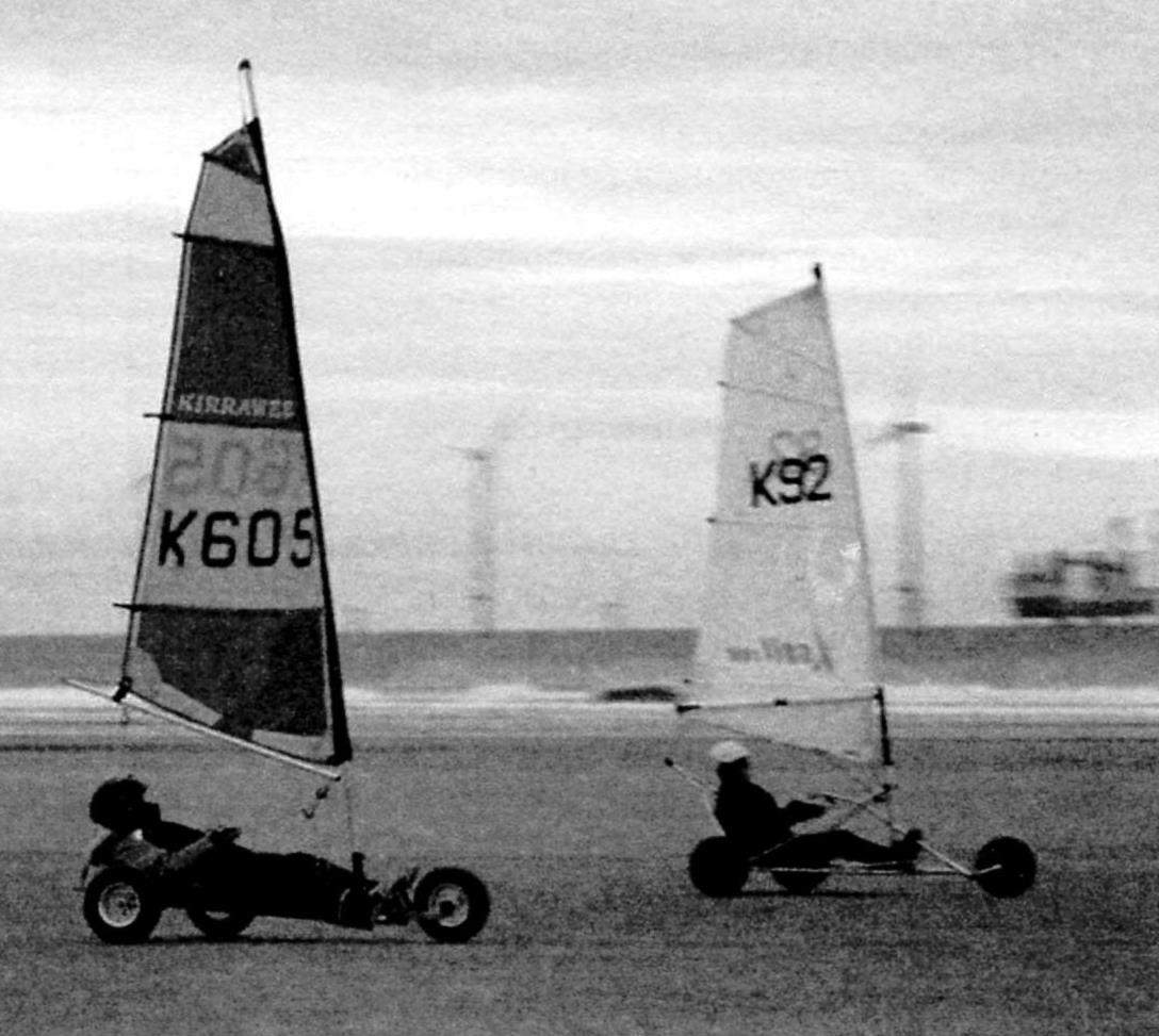 Race land sailing on the foreshore (England)