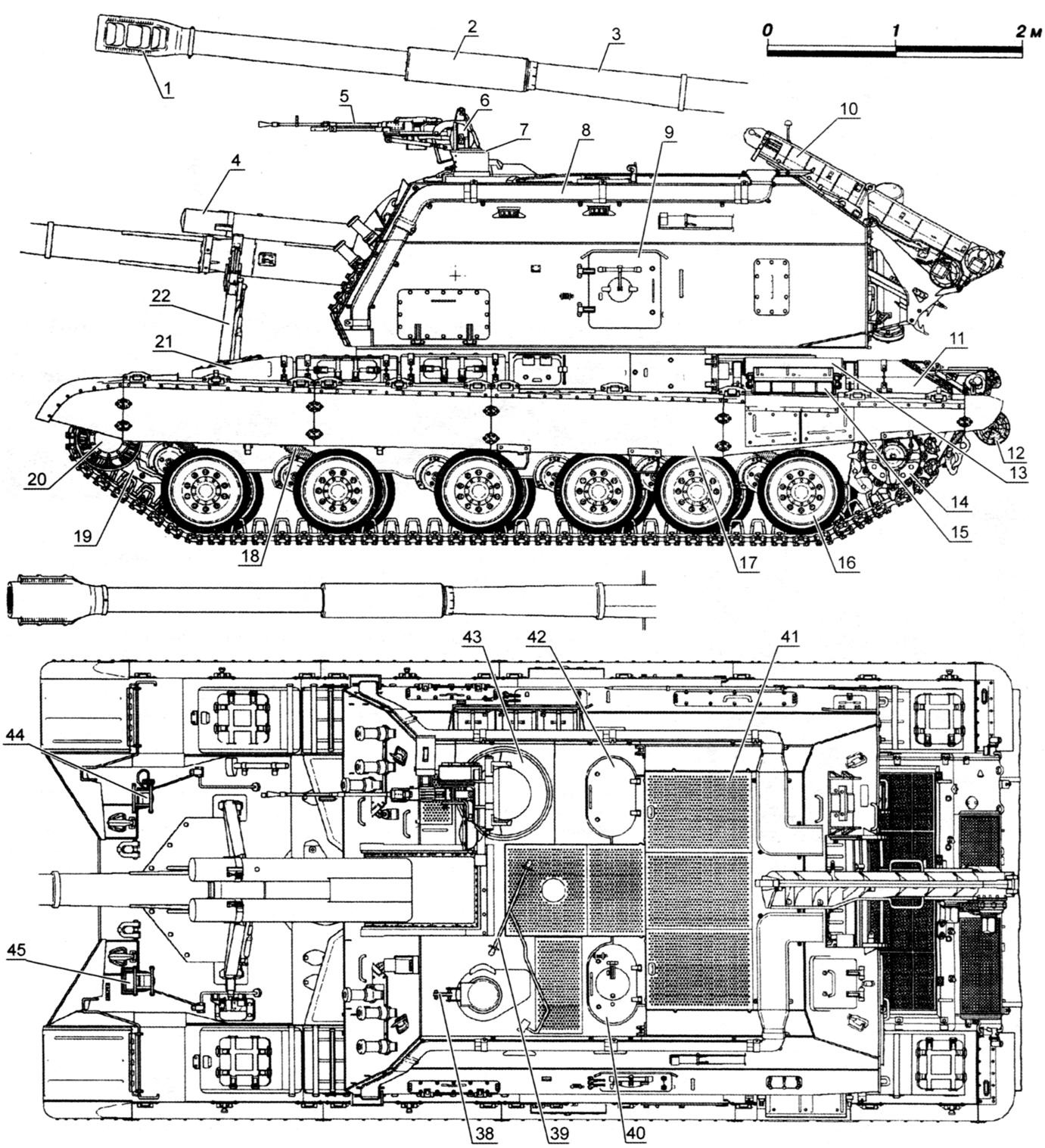 Self-propelled artillery 2S19 