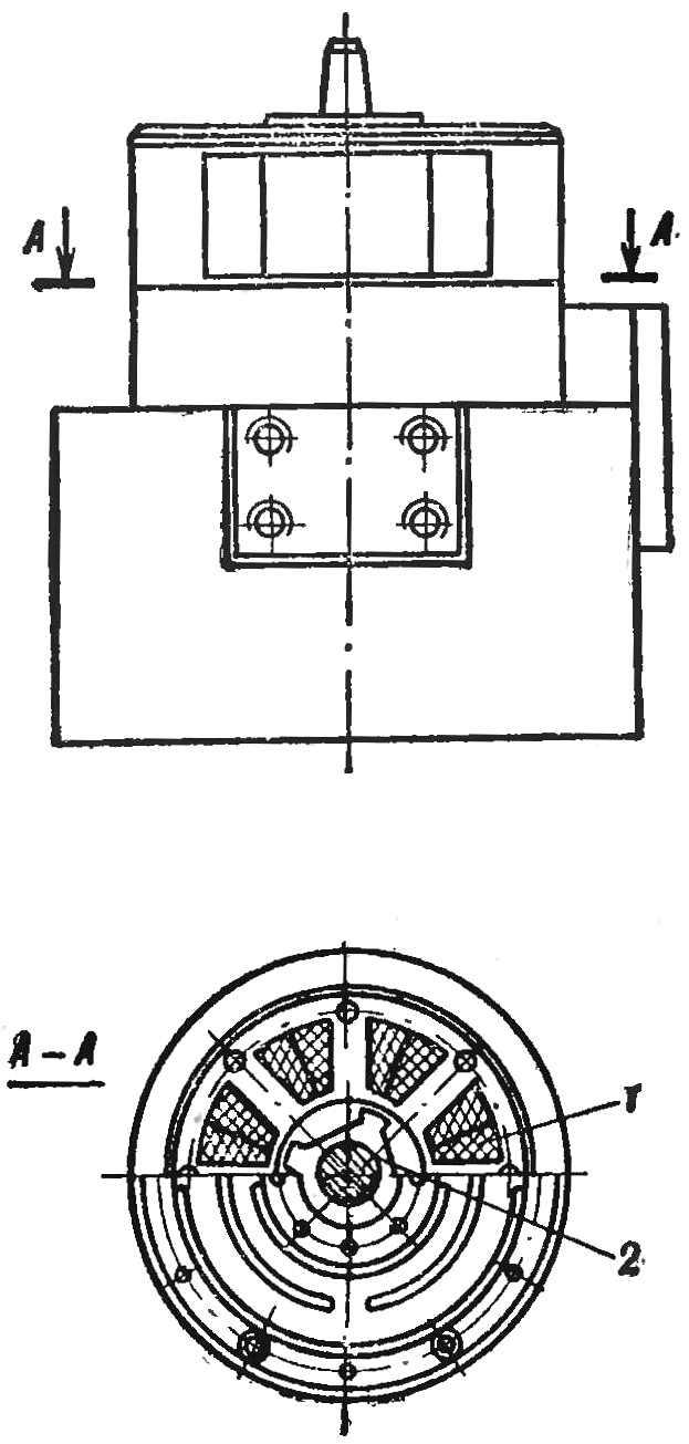 Рис. 3. Электромагнитный вибропривод