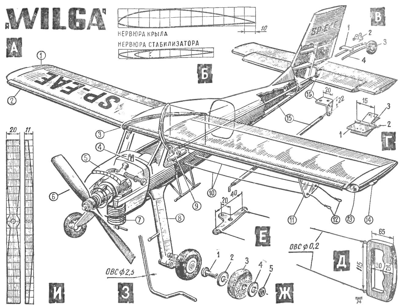 Fig. 1. The overall layout of the model airplane 