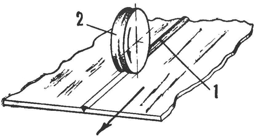 Fig. 7. Cutting strengthening of the weld