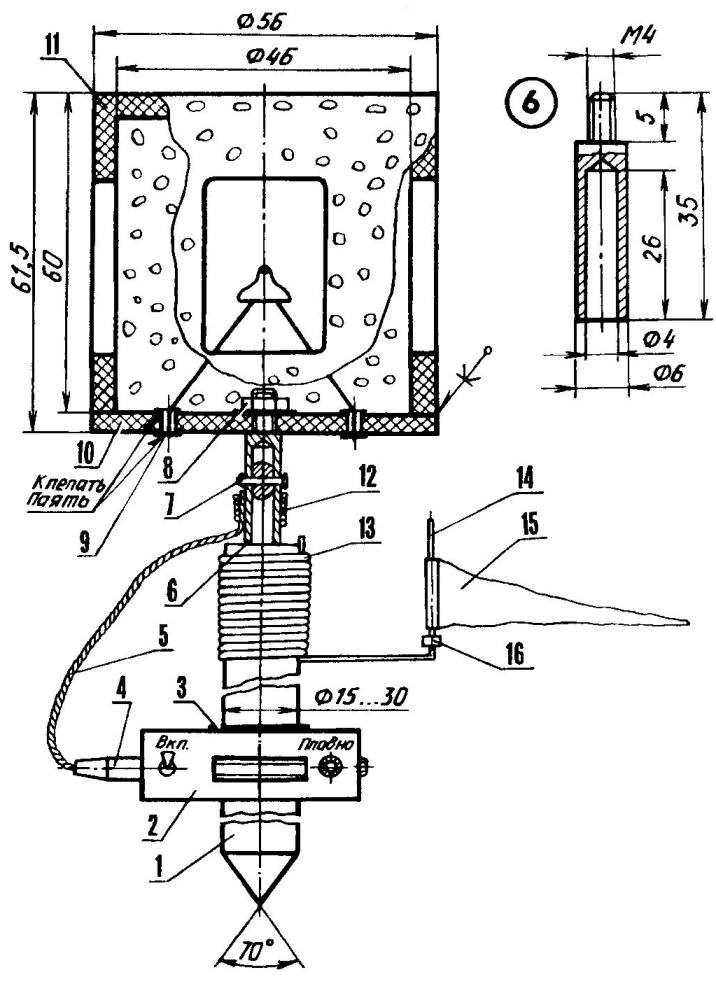 Конструкции термодатчика и особенности его креплении на мачте