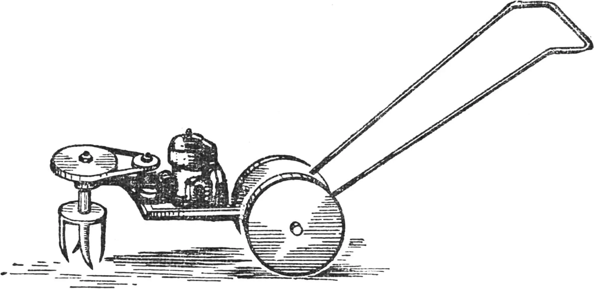 Саморобний бензиномоторний рихлитель