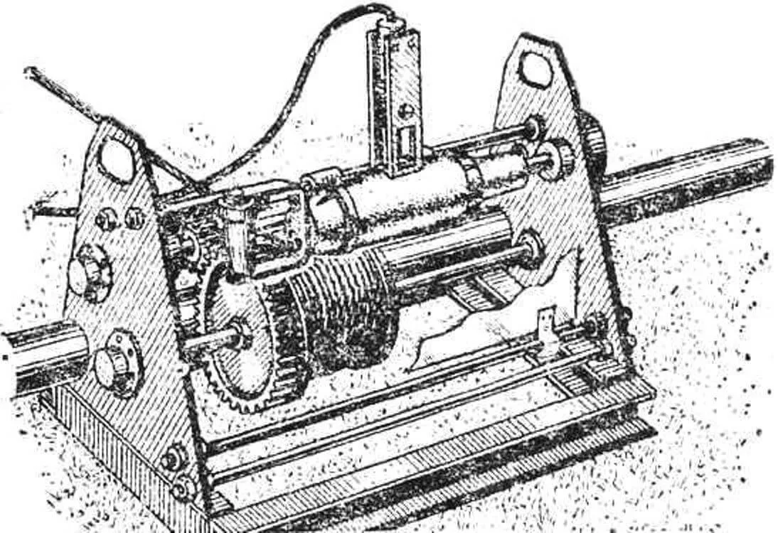 Електрифікована лебідка Морозова: DIY креслення