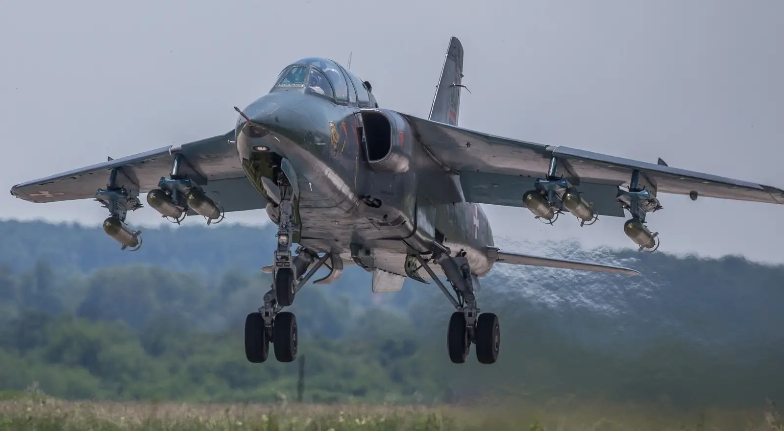 Винищувач-бомбардувальник J-22 «Орао» 241-ї винищувально-бомбардувальної авіаескадрильї «Тигри» ВПС Сербії