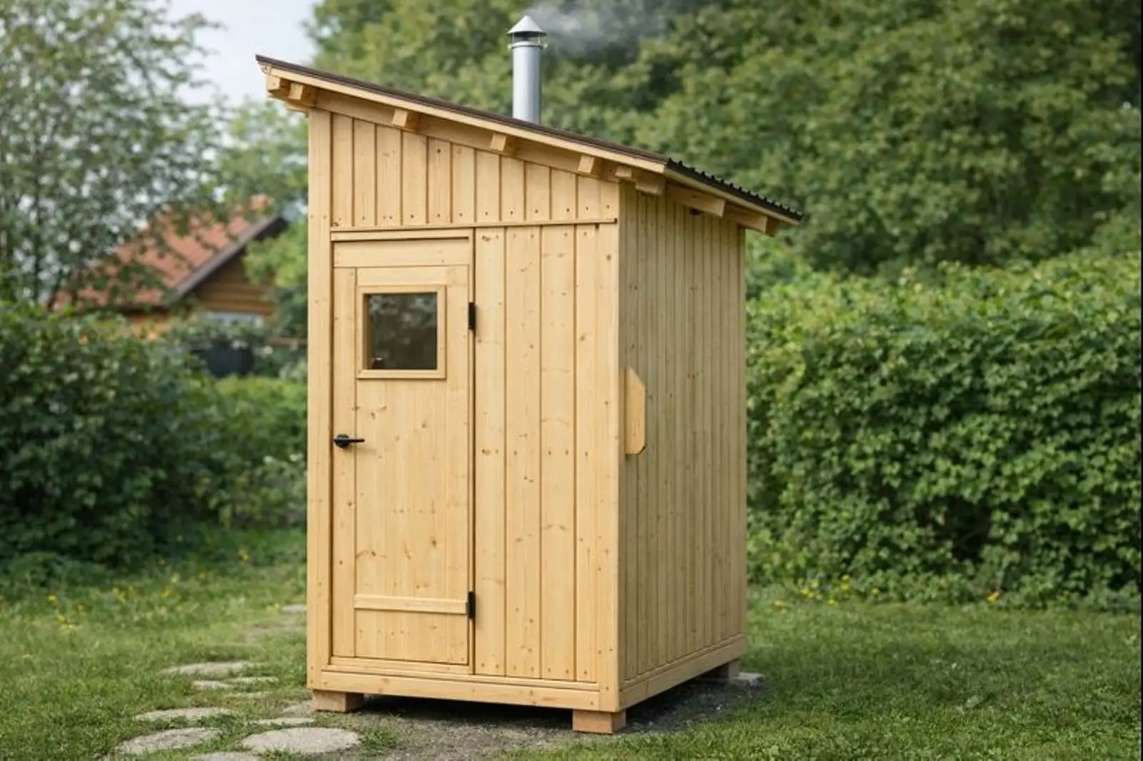 Одномісна баня-парилка своїми руками: DIY проект з кресленнями