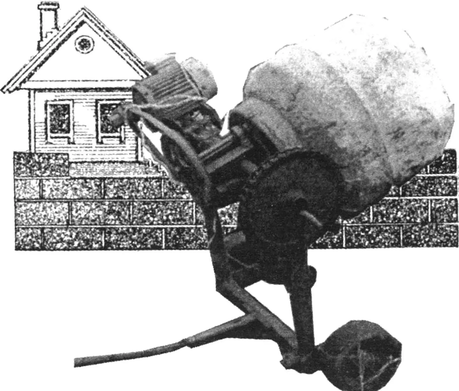 Саморобна бетонозмішувачка: схема та збірка з б/в деталей