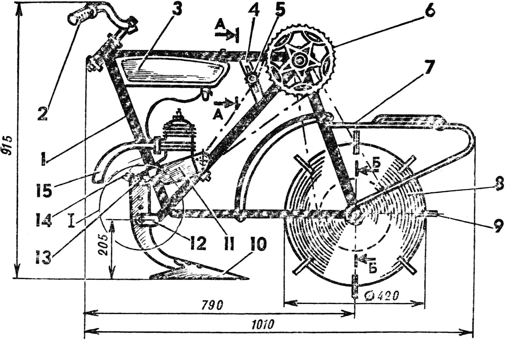 Велоплуг на базі велосипеда — легкий культиватор