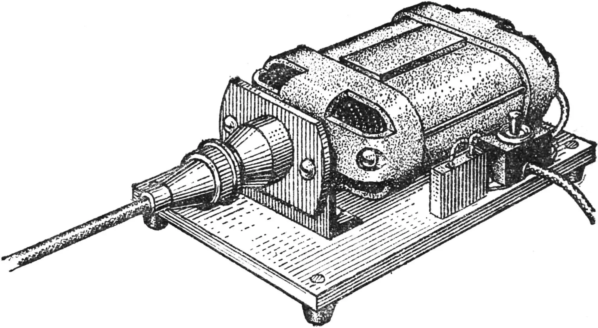Саморобна мінідриль з гнучким валом від спідометра