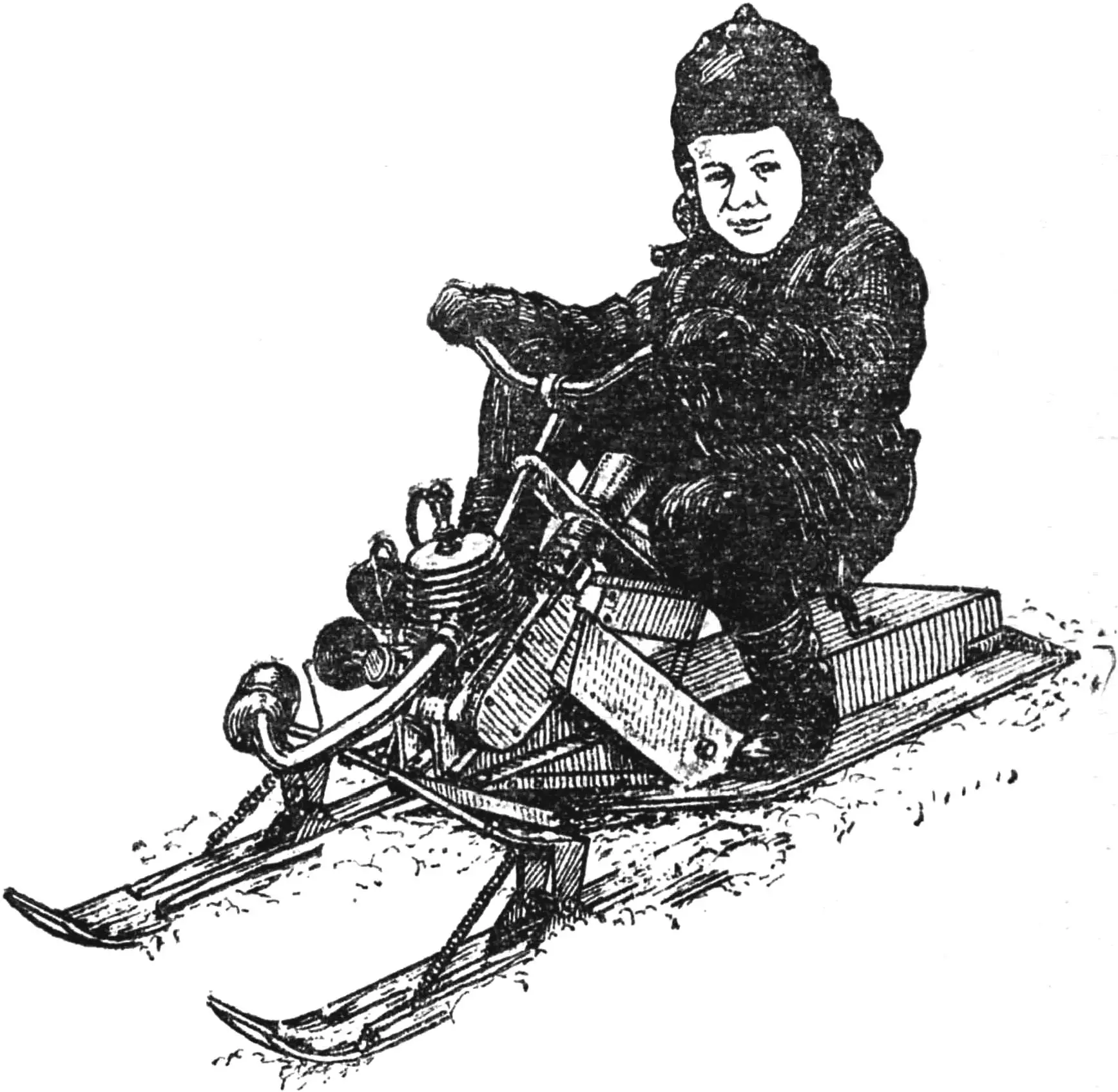 Мікромотосані з двигуном Д-4: конструкція