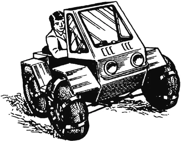 Реверсивний редуктор для всюдиходів з пневматиками низького тиску