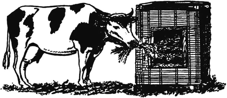 Годівниця-ясла для корів: каркасна конструкція