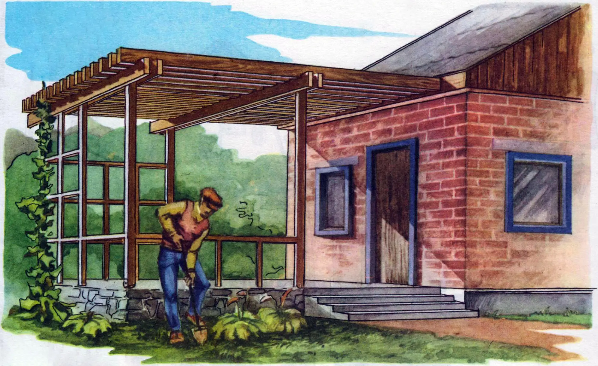 Альтанка з перголою: як звести альтанку й веранду