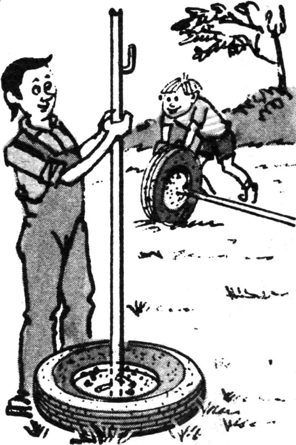 «ФУНДАМЕНТ» ИЗ ШИНЫ