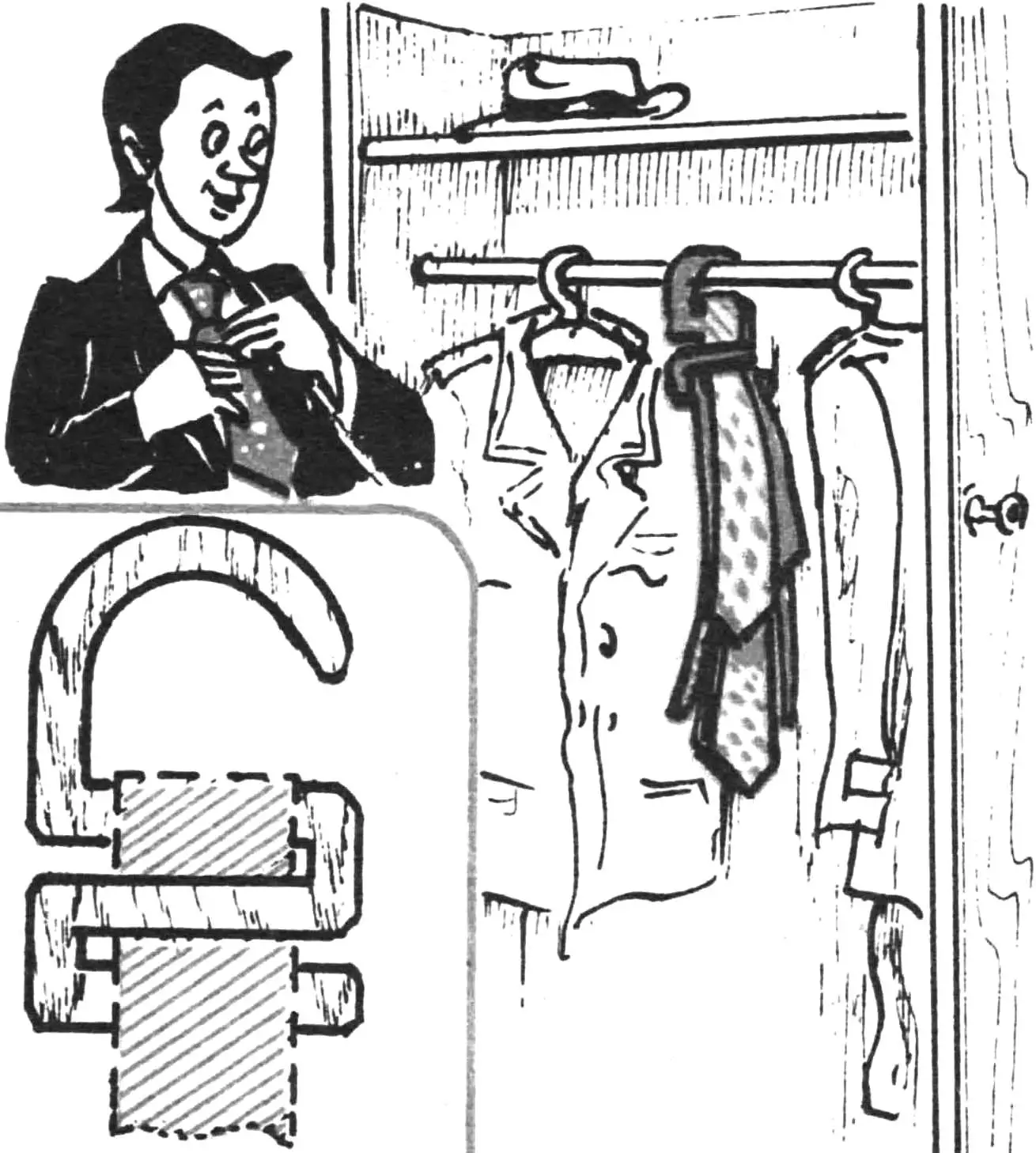 ВЕШАЛКА ДЛЯ ГАЛСТУКА