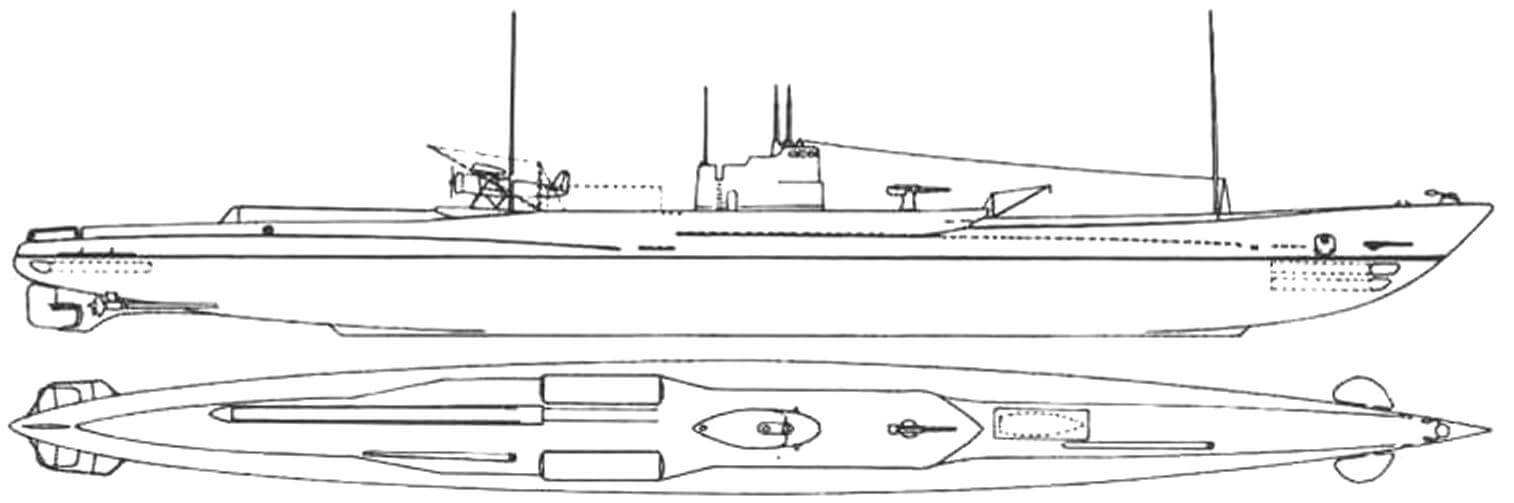 Большая океанская подводная лодка «I-6» (тип «J2») (Япония, 1935 г.)