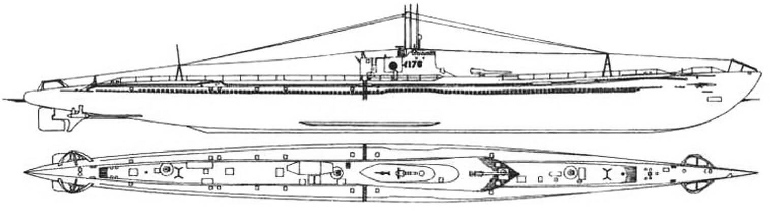 Большая флотская подводная лодка «I-76» (тип «KD7») (Япония, 1942 г.)