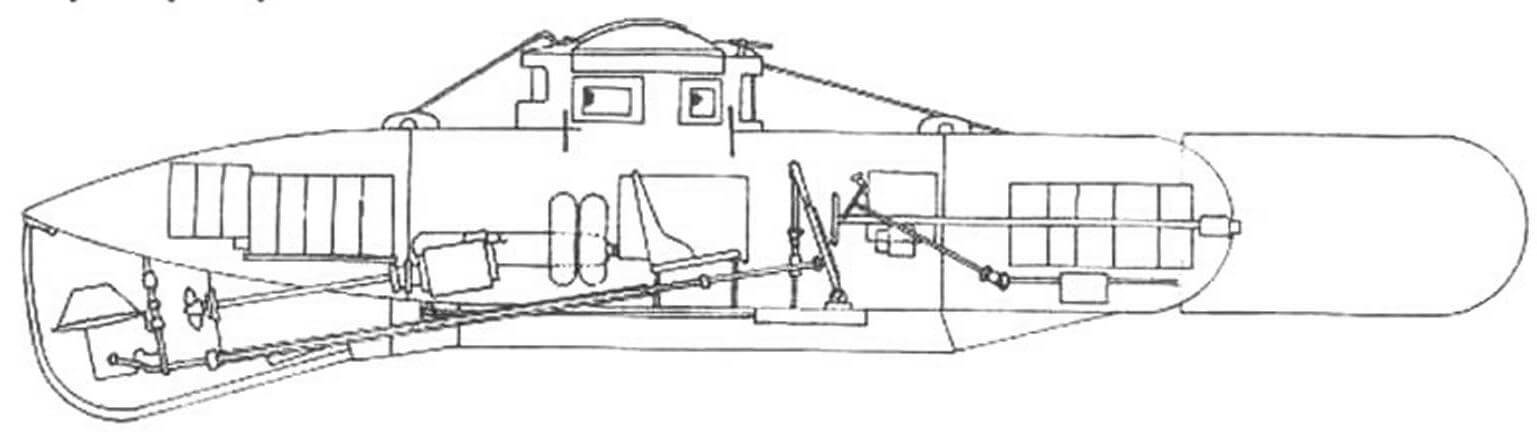 Компоновка лодки Д. Долфина «Вэлфрейтер» Mk.11