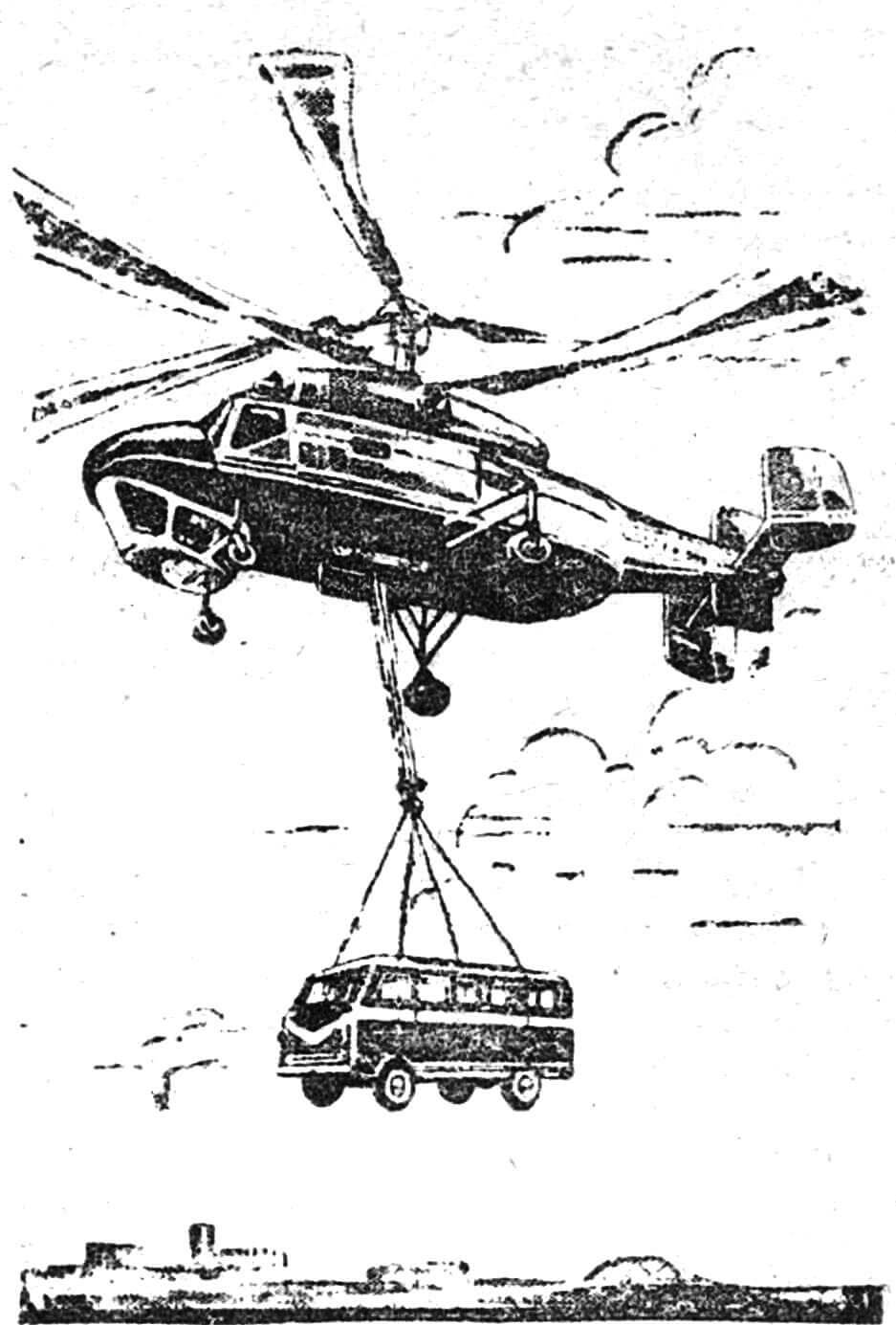 Транспортный вертолет соосной схемы КА-25К