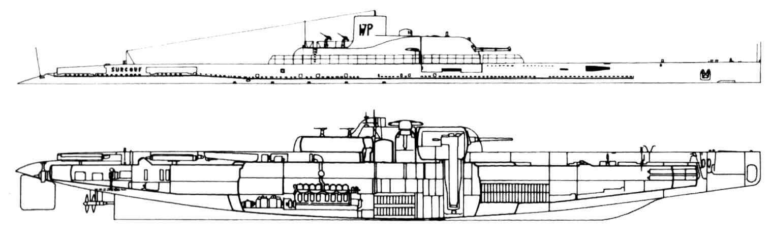 Подводная артиллерийская лодка «Сюркуф» (Франция, 1930 г.)