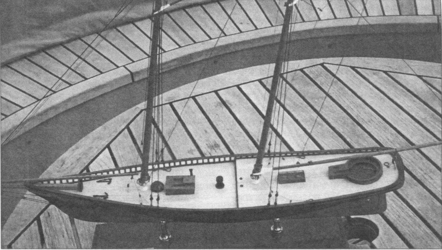 Модель прославленной яхты «Америка» (внешний вид соответствует началу 1850-х годов)
