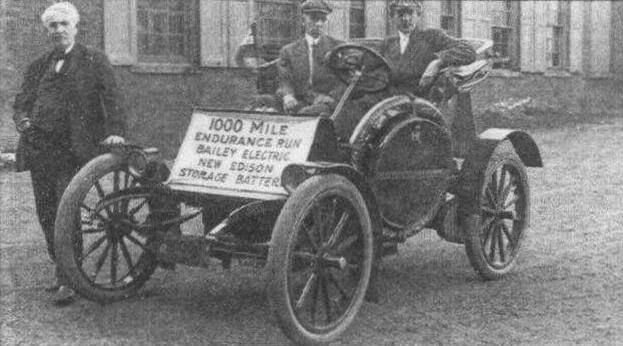 Электромобиль Baker Electric с аккумулятором Томаса Эдисона завершил 1000-мильный автопробег (фото 1912 года)