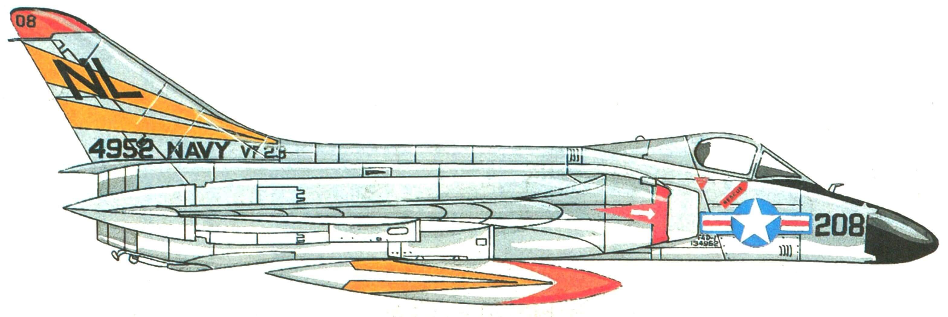 DOUGLAS F4D-1 (F-6A) «SKYRAY». Эскадрилья VF-23, авианосец Hancock, 1959г.