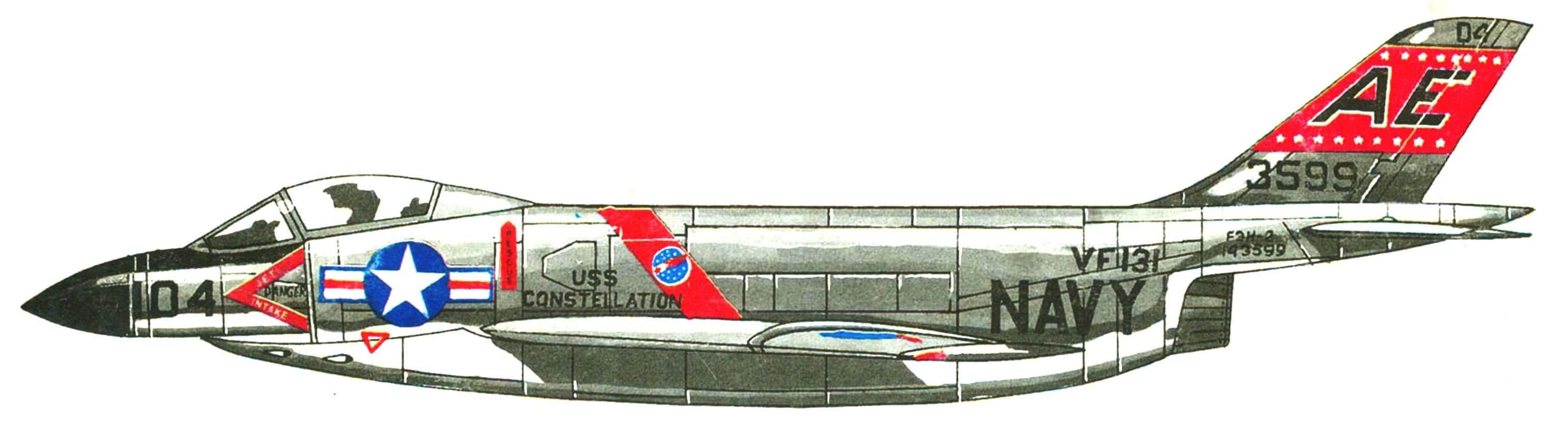 F-3В эскадрильи VF-131, авианосец «Constellation», 1962 г.