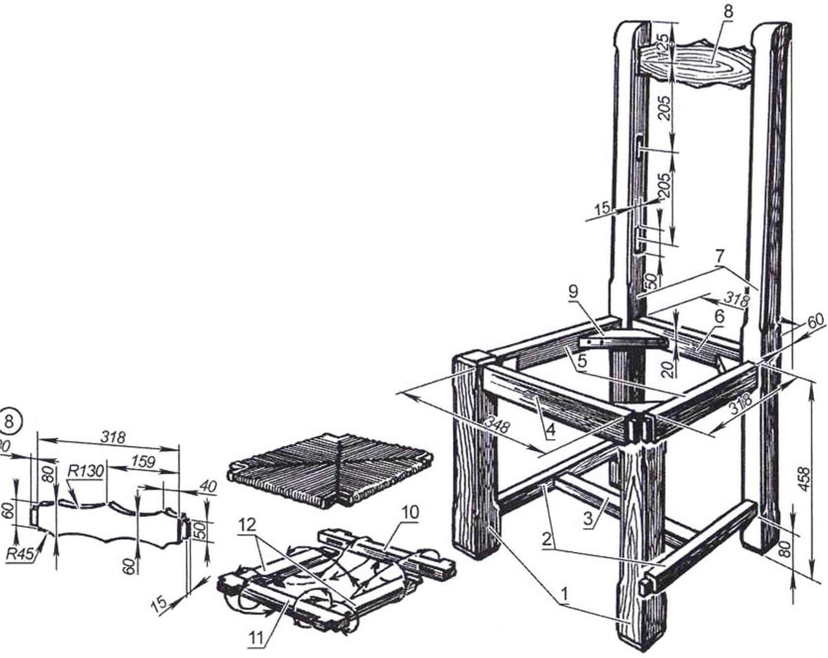 Деревянный стул своими руками чертежи и схемы