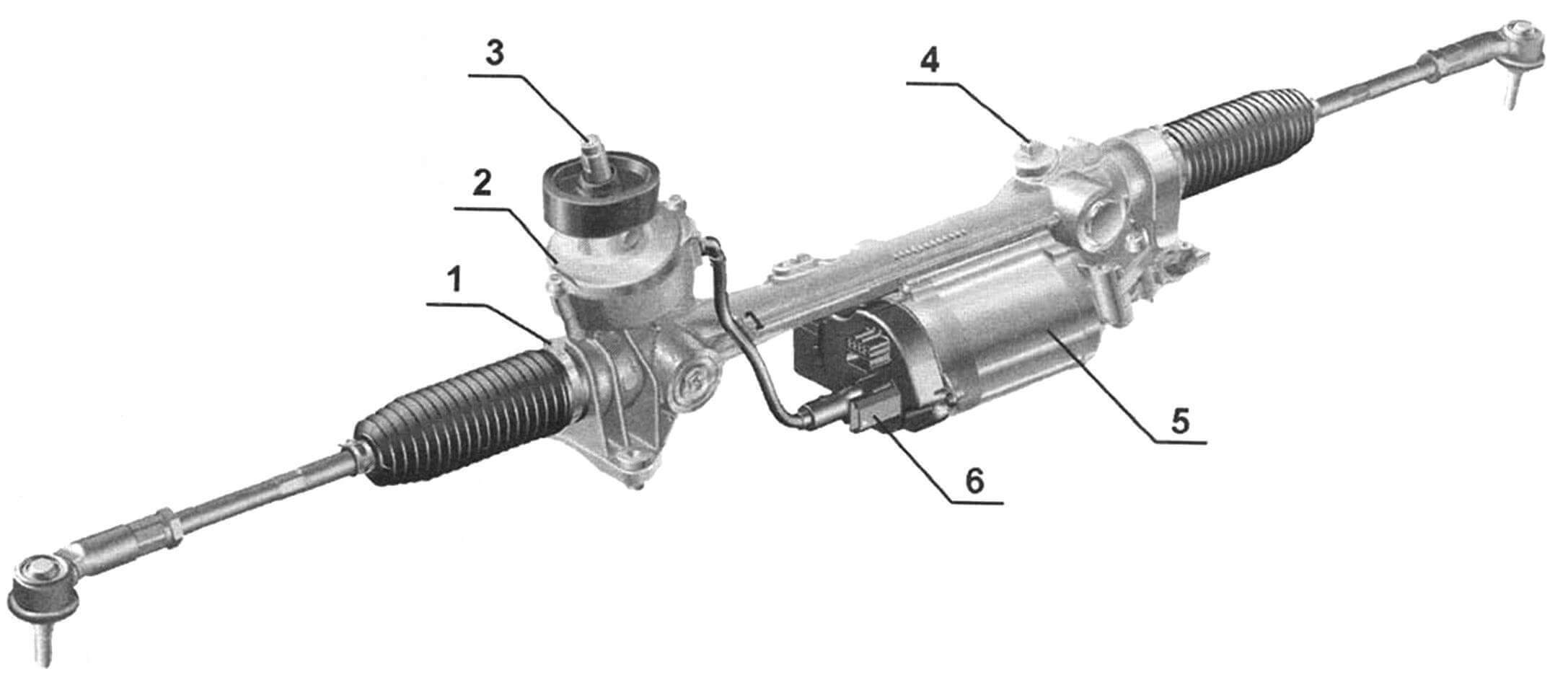Схема рулевого управления VW Golf V с электроусилителем