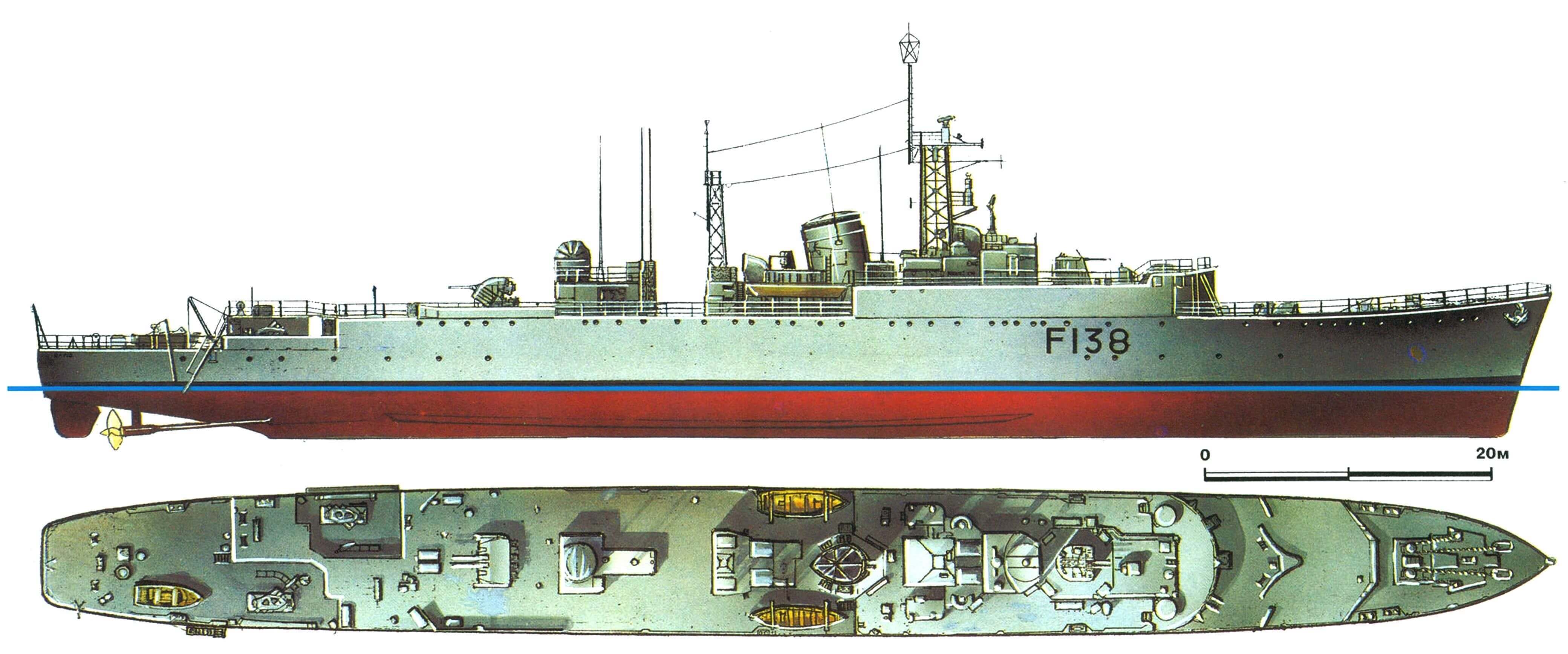 Противолодочный фрегат "Рэпид", Англия, 1943/1953 г.