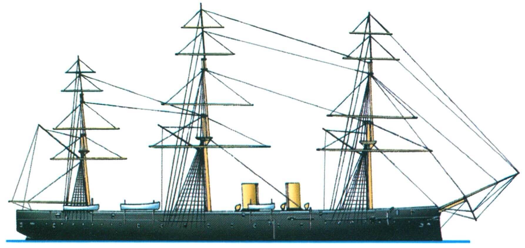 Винтовой фрегат «Шах», Англия, 1876 г.