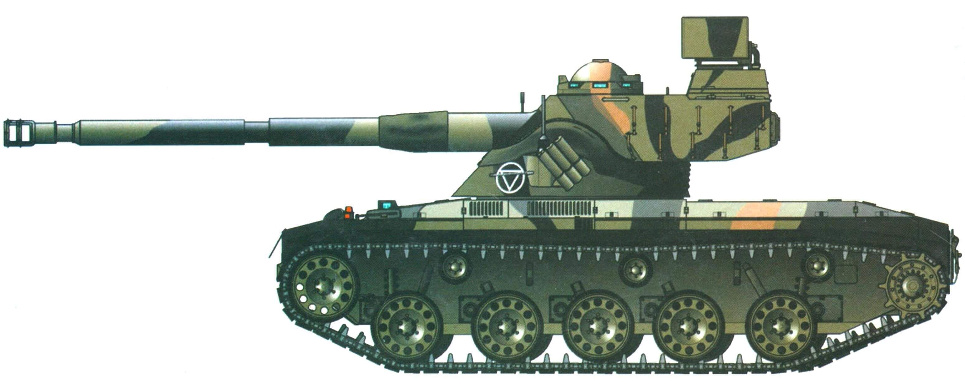 SK-105 "Кирасир" австрийской армии в камуфляже 1990-х годов