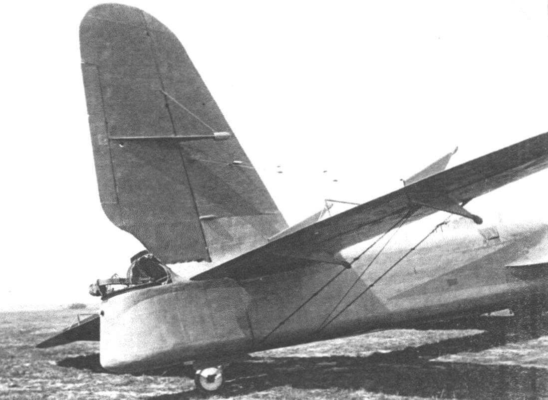 Вид на хвостовую часть самолета (авария 21 мая 1936 года)