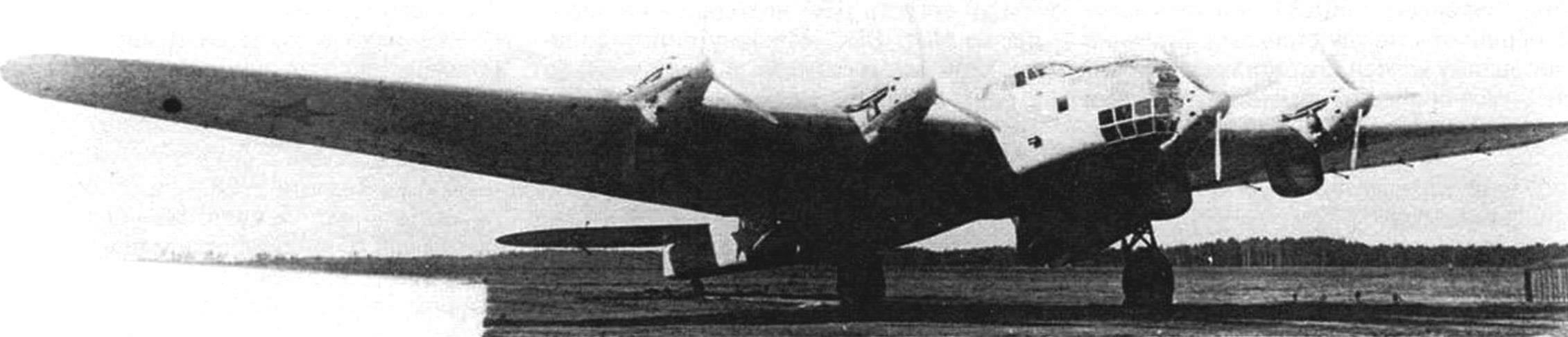 Самолет ДБА-37 после установки моторов М-34ФРН-ТК с турбонаддувом (август 1938 года)