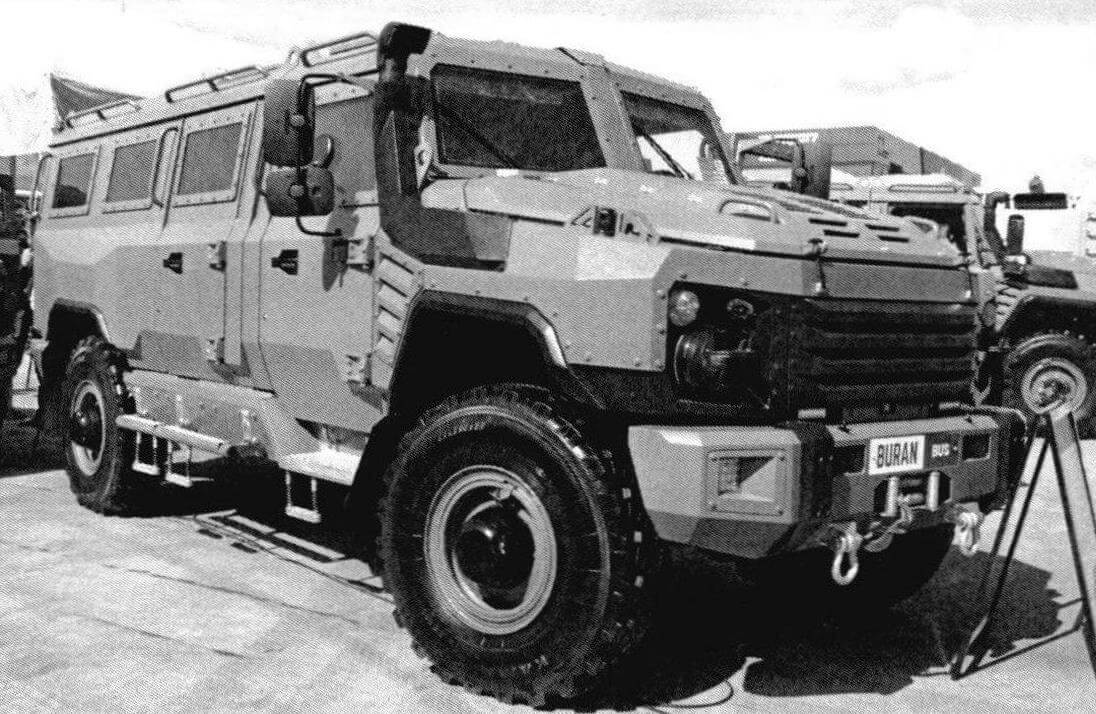 Модернизированные бронеавтомобили BURAN построены на шасси грузовика «Газон Садко»