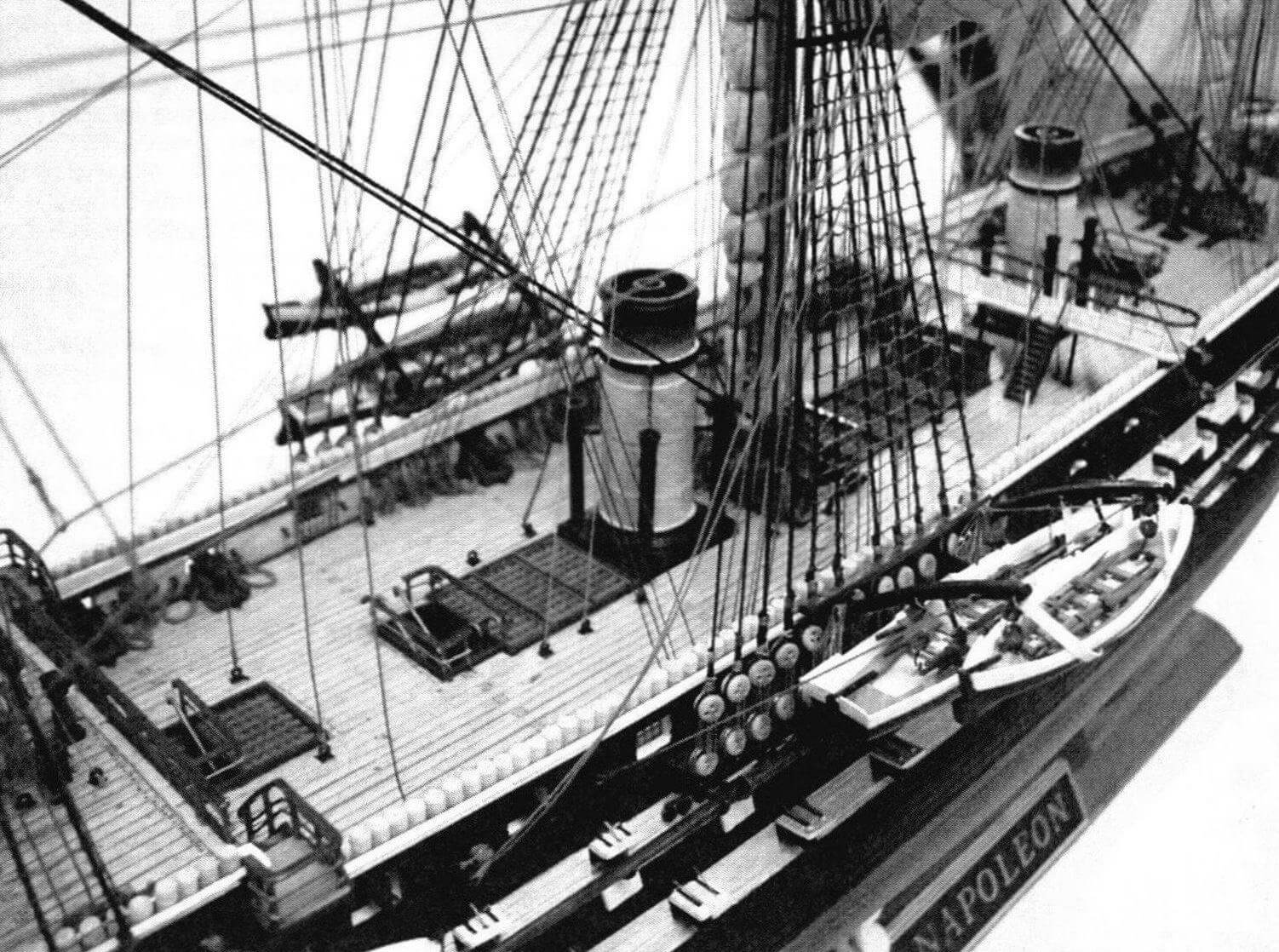 Модель линейного корабля «Наполеон» (обший вид и деталировка)