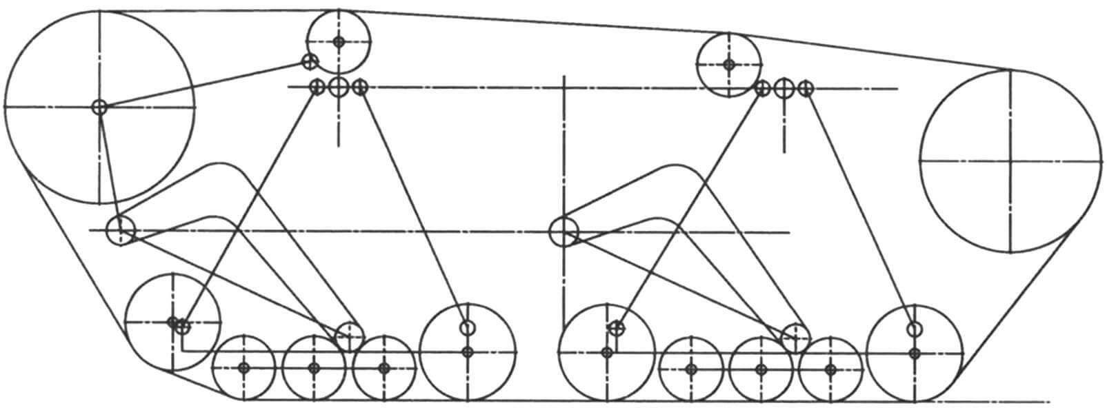 Кинематическая схема разработанной ходовой части