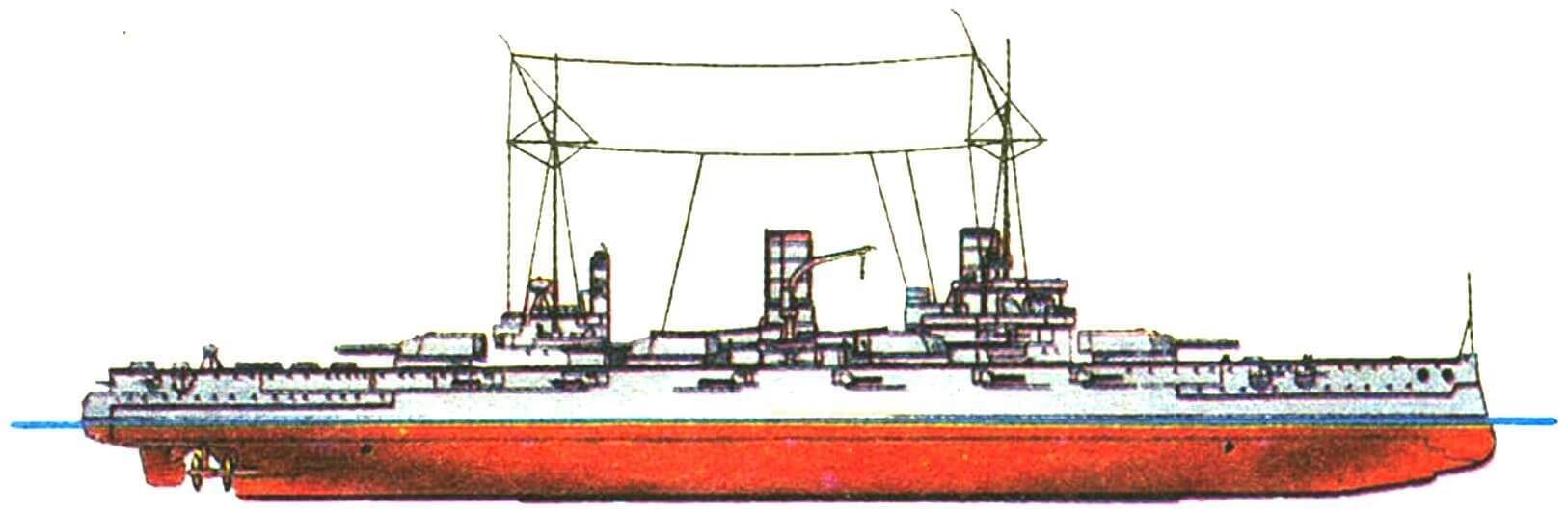 Линейный корабль "НАССАУ", Германия, 1910 г. 