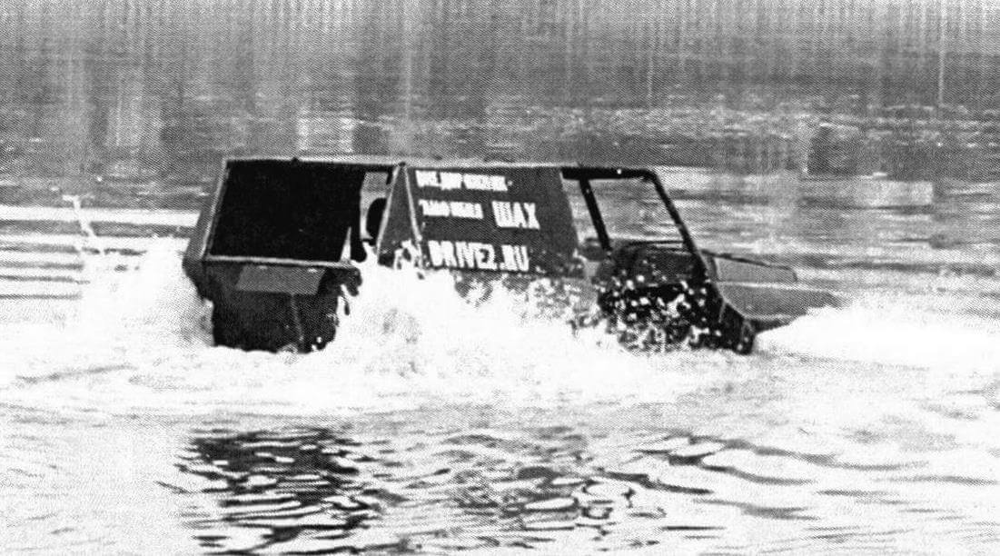 The first sea trials showed that the amphibian has a high buoyancy reserve