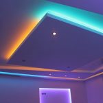 Светодиодная подсветка натяжного потолка: виды и преимущества