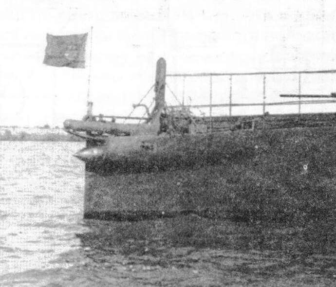 Носовой торпедный аппарат «Смеула» в боевом положении, 1917 год
