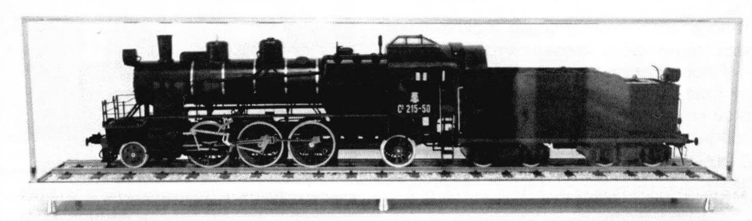 Стендовая модель локомотива Су 215-50 Коломенского завода 1939 года. Масштаб 1:32, автор К. Игнатов, г. Рязань