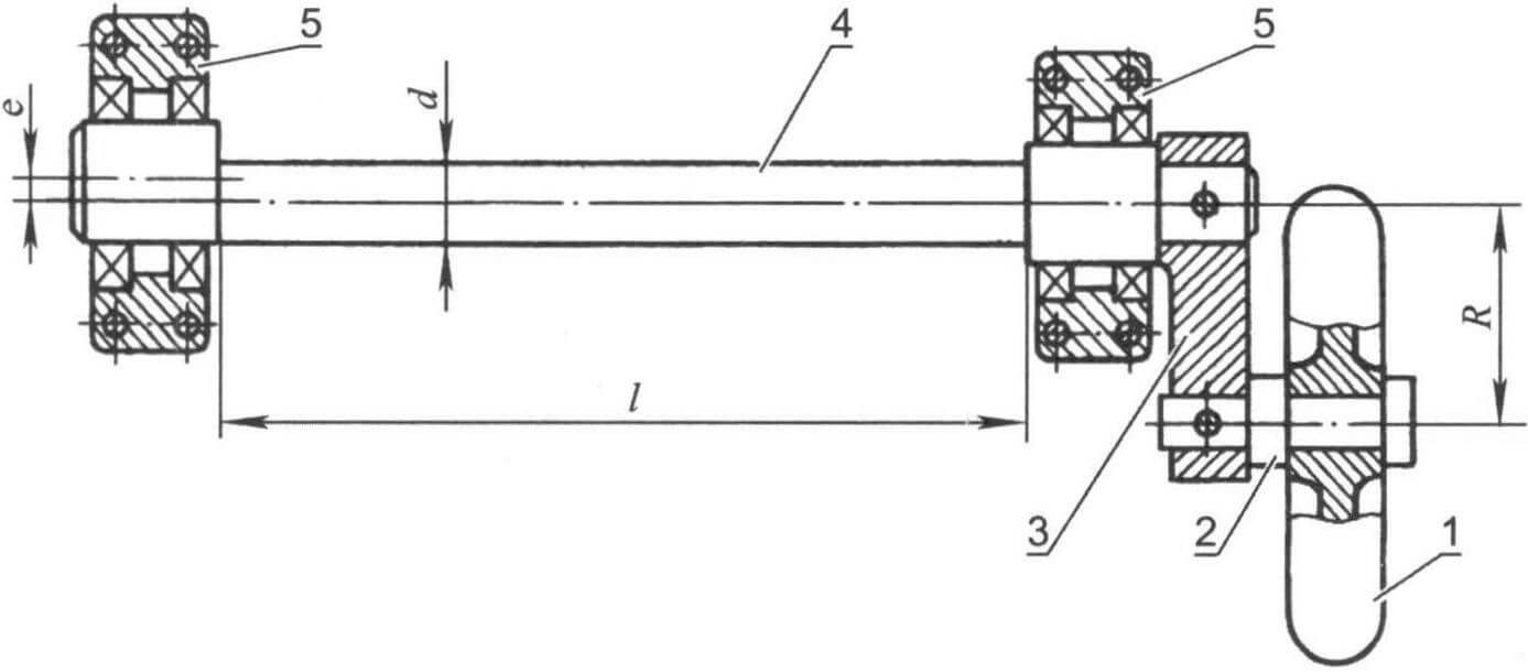 Моментная пружина (эксцентриковый вал) в роли упругого элемента торсионной подвески колеса
