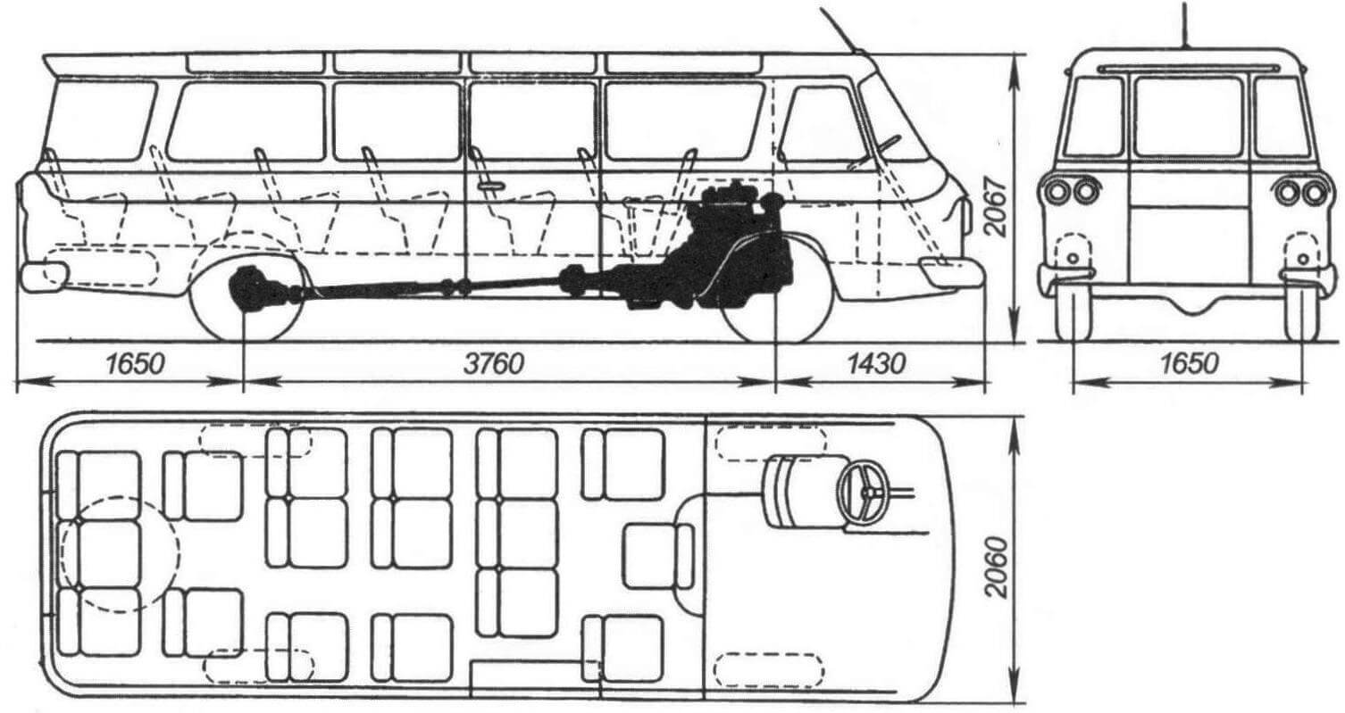Компоновочный чертеж автомобиля ЗИЛ-118