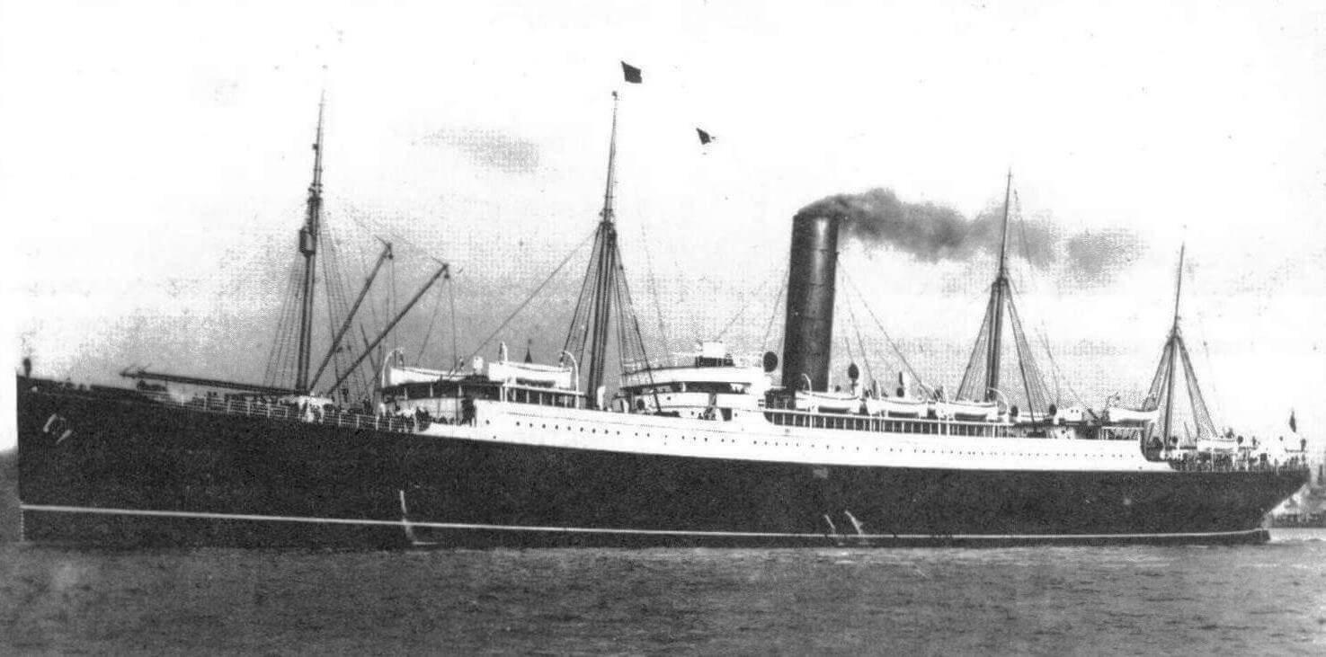 Лайнер «Карпатця», прославившийся своим участием в спасении людей с «Титаника»