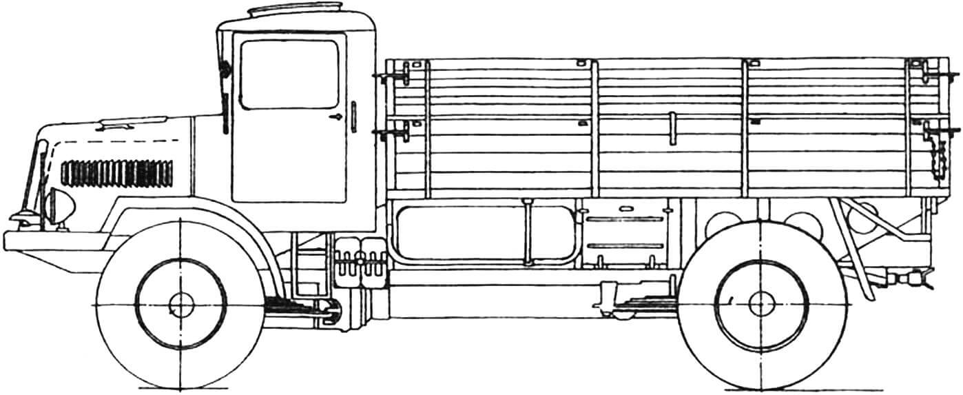 Двухосная модификация — «Татра-128».
