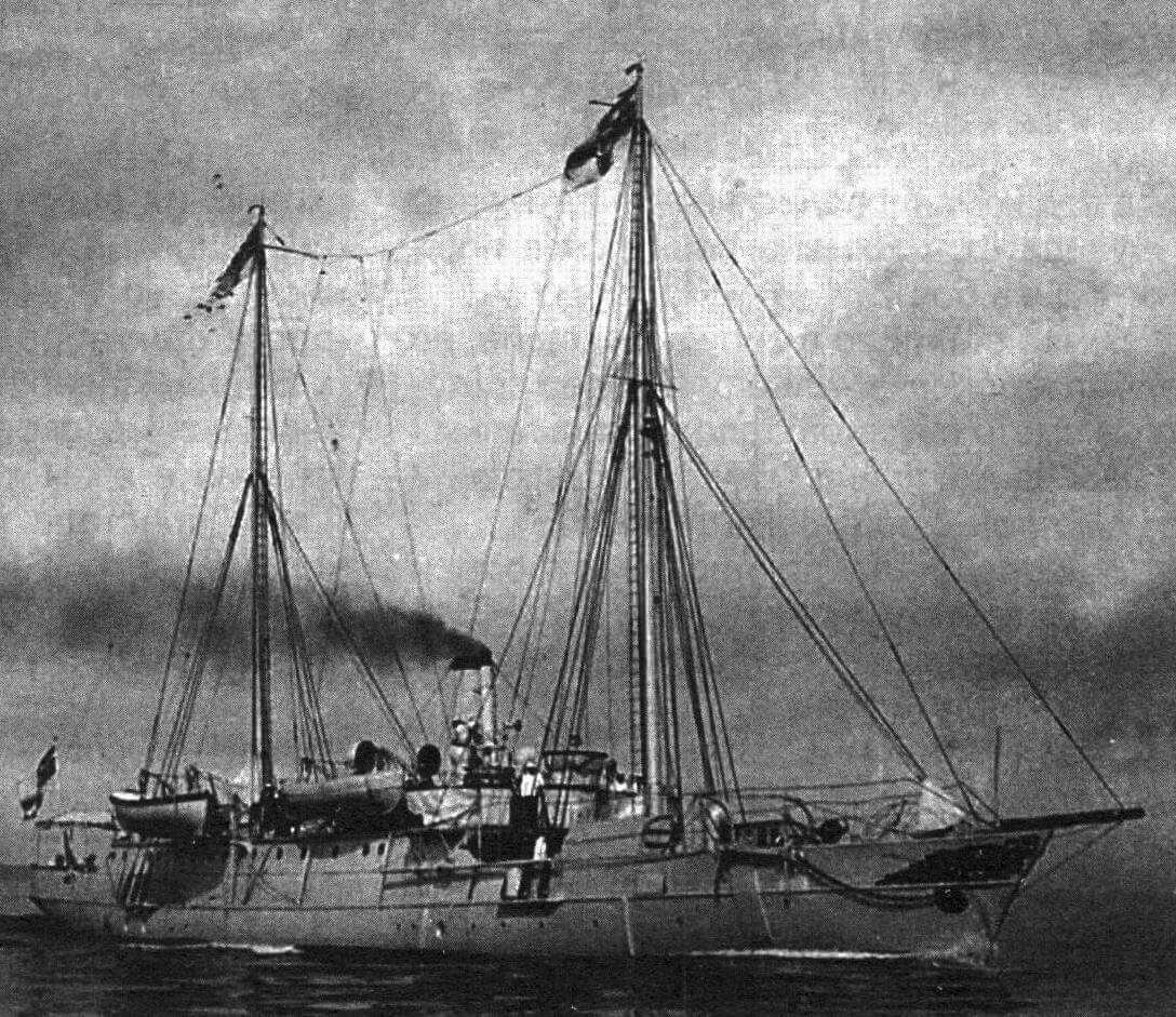 «Грилле» после модернизации 1897 - 1898 годов, с «упрощенным» рангоутом