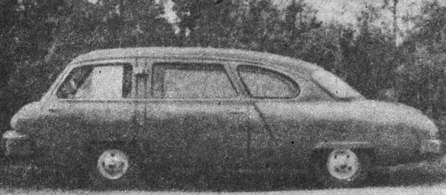 Экспериментальный автомобиль НАМИ-013 (1951), принцип компоновки которого положен в основу микроавтомобиля «Белка».