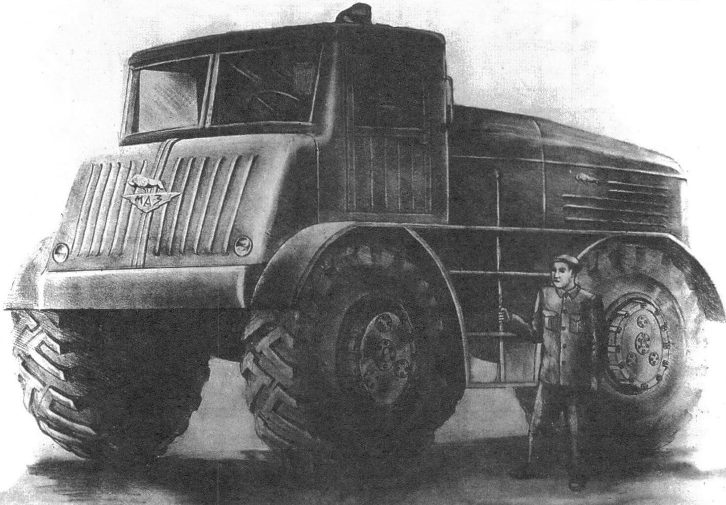 Проектное изображение тягача МАЗ-528